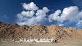 Buddhistic stupas chorten in the Himalayas Royalty Free Stock Photo